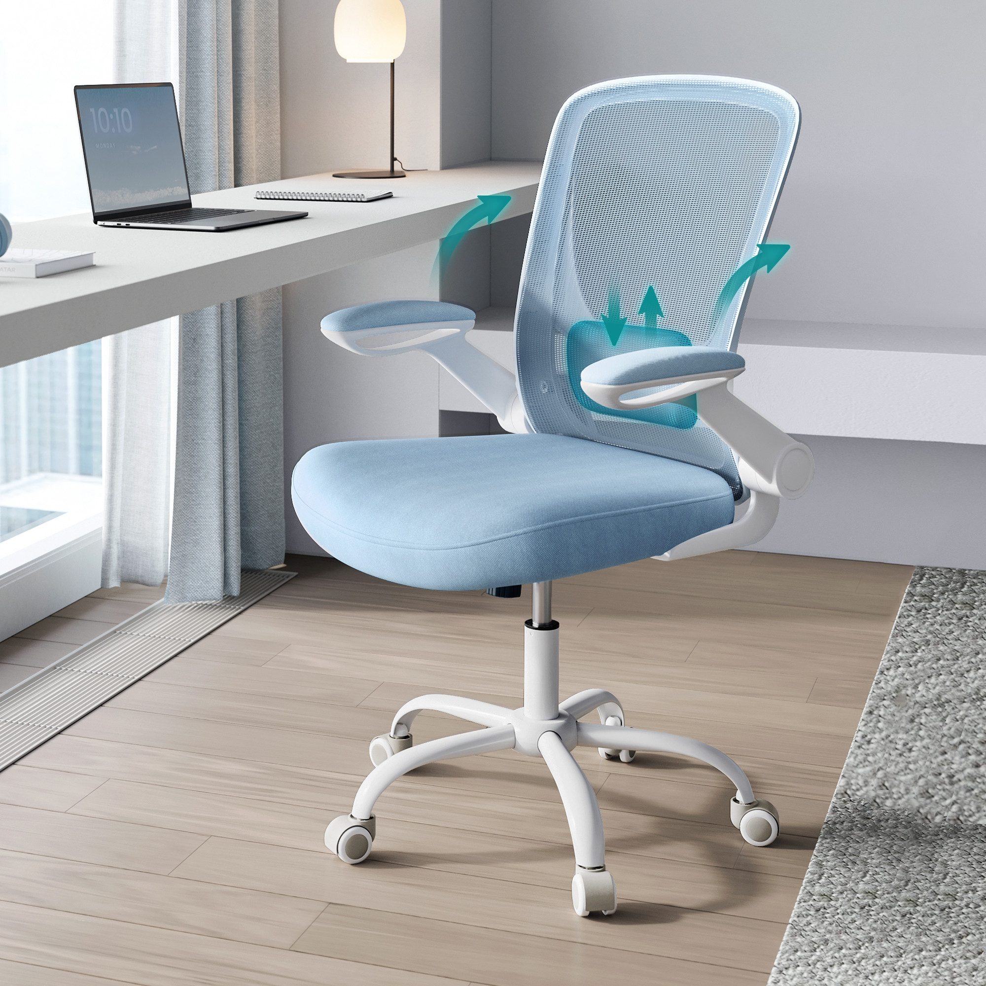 SONGMICS Bürostuhl, ergonomisch, Drehstuhl mit Mesh, günstig online kaufen