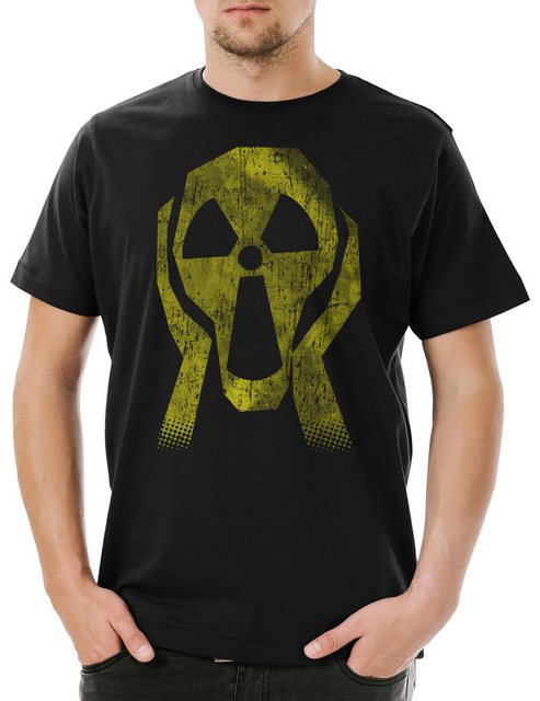 Urban Backwoods Print-Shirt Radioactive Face Herren T-Shirt Radiation Strah günstig online kaufen