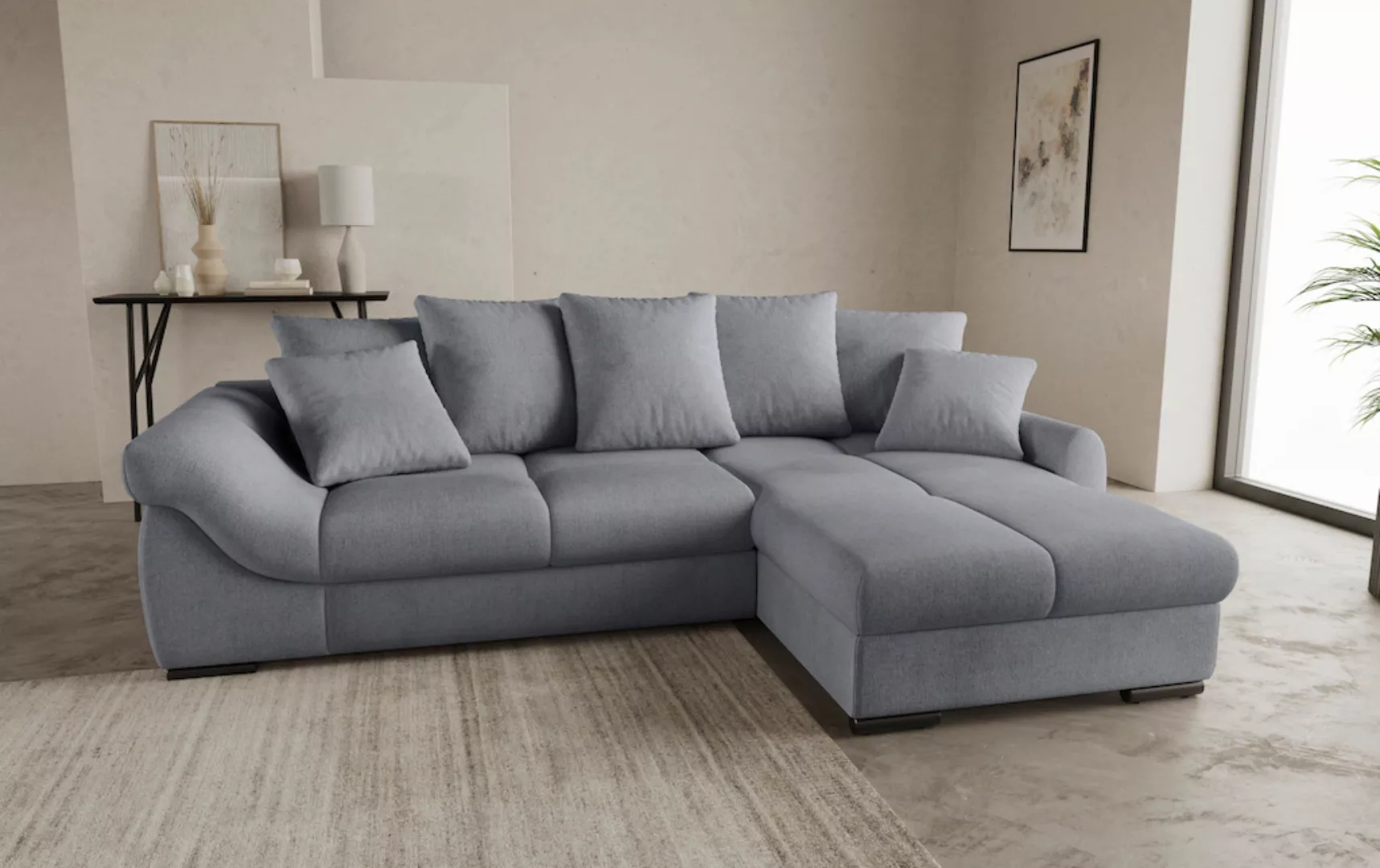 Mr. Couch Ecksofa "Livorno DuraFlex", inkl. Hochschläfer-Bettauszug, XL-Bet günstig online kaufen