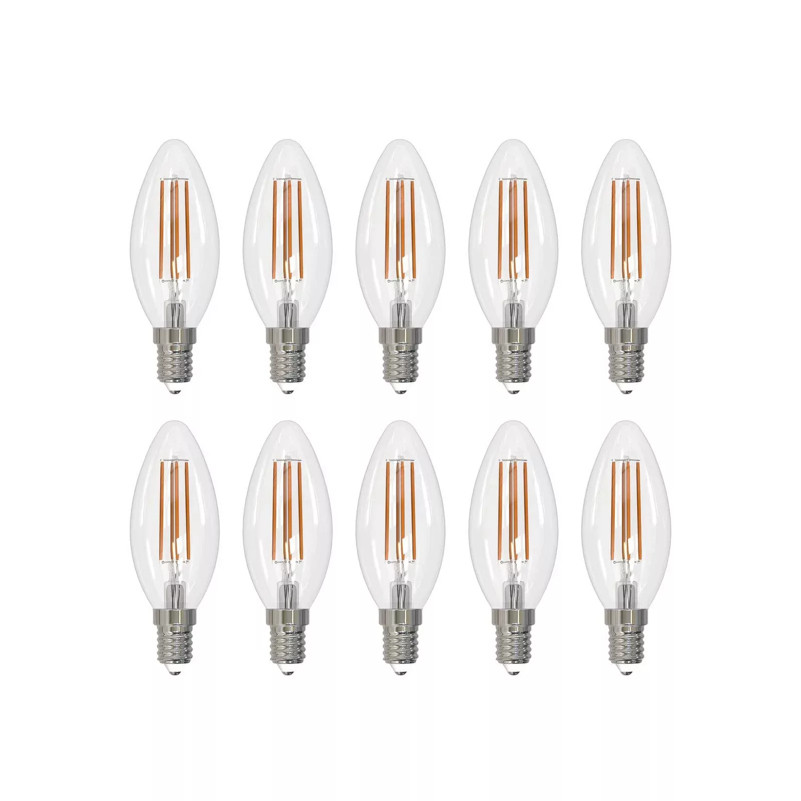 Arcchio LED-Leuchtmittel Filament E14 Kerze 10er-Set, 2700 K günstig online kaufen
