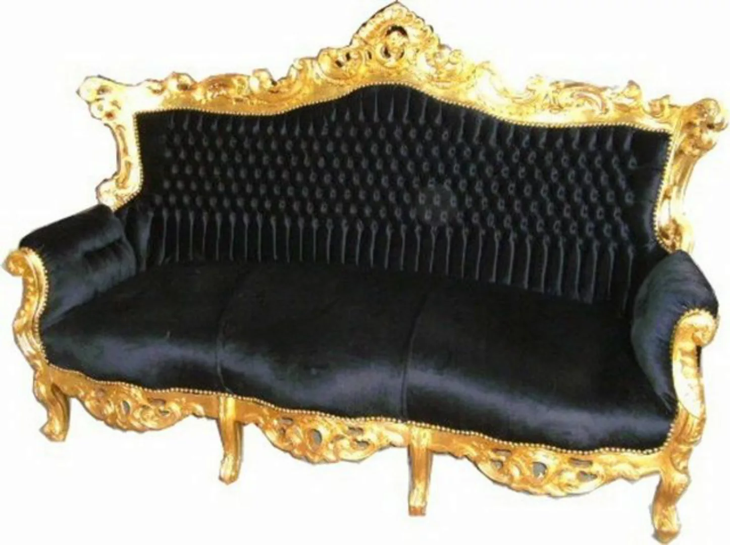 Casa Padrino Sofa Barock Sofa Master Schwarz/Gold günstig online kaufen