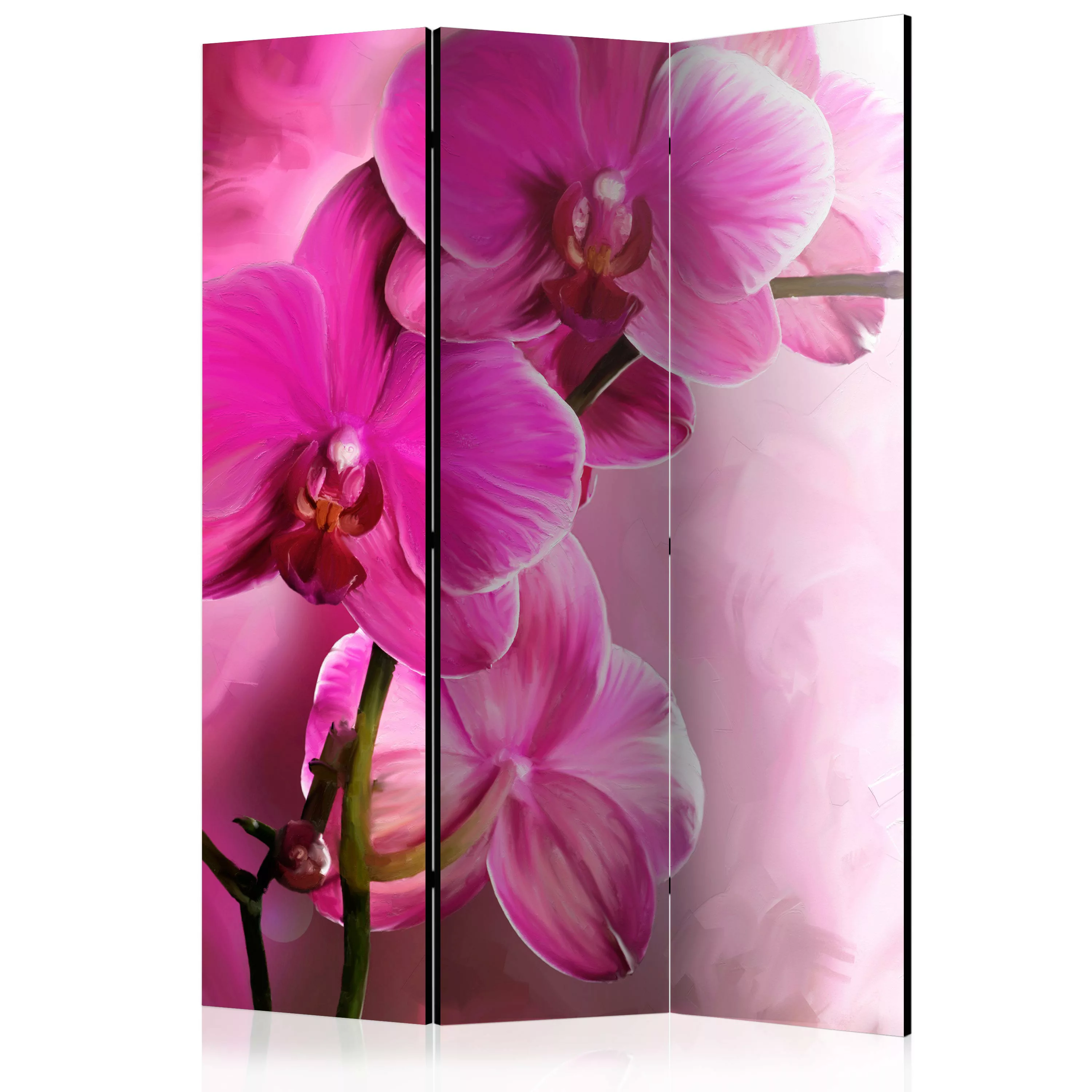 3-teiliges Paravent - Pink Orchid [room Dividers] günstig online kaufen