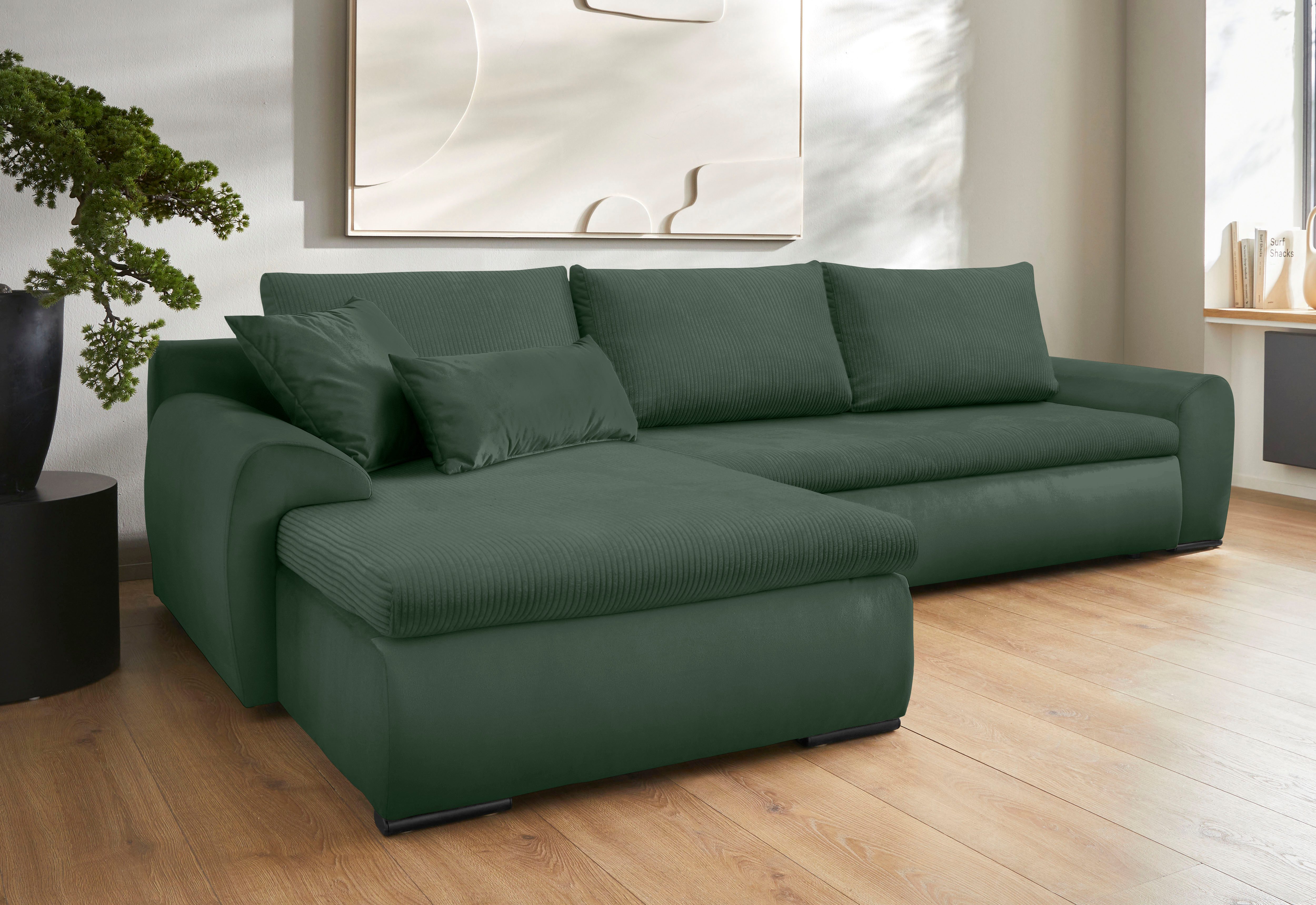 Home affaire Ecksofa "Win, L-Form, Breite 285cm", optional mit Schlaffunkti günstig online kaufen