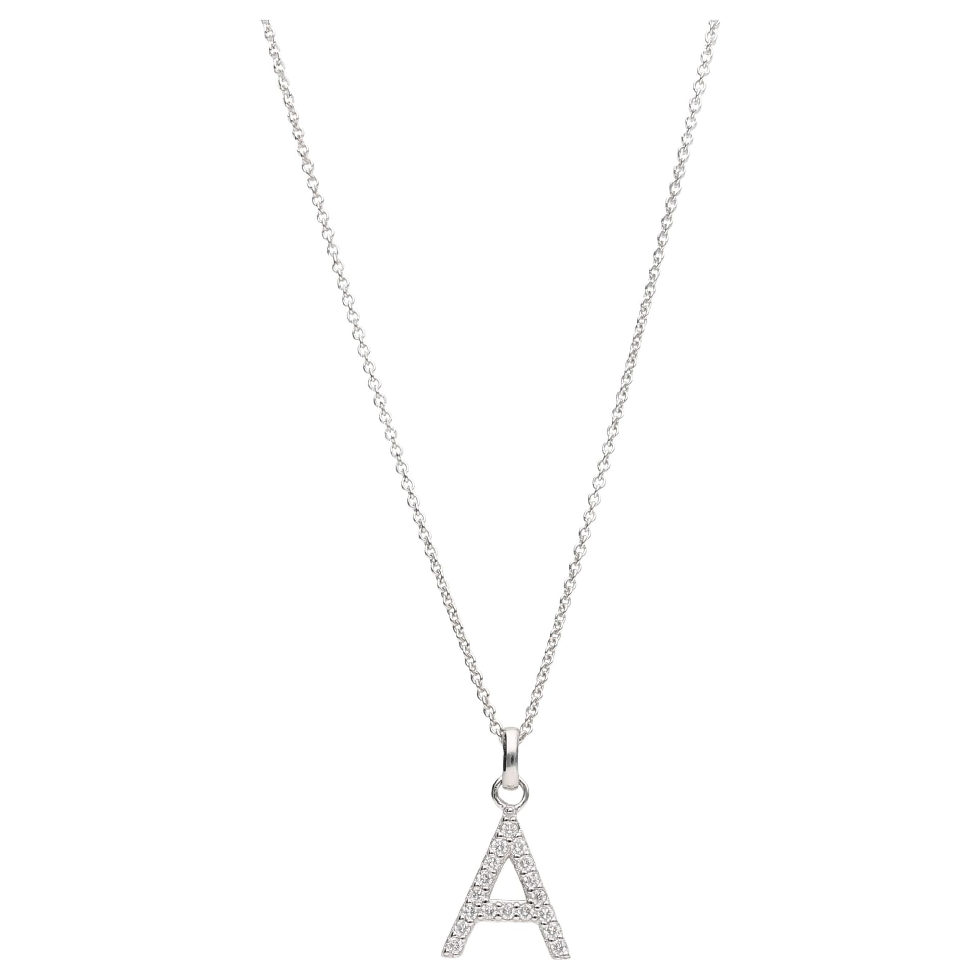 Smart Jewel Kette mit Anhänger "Buchstabe A mit Zirkonia Steine, Silber 925 günstig online kaufen