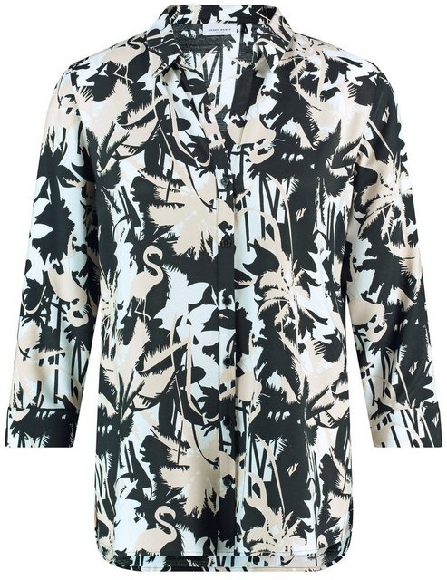 GERRY WEBER Klassische Bluse Gemusterte 3/4 Arm Bluse aus nachhaltigem Mate günstig online kaufen