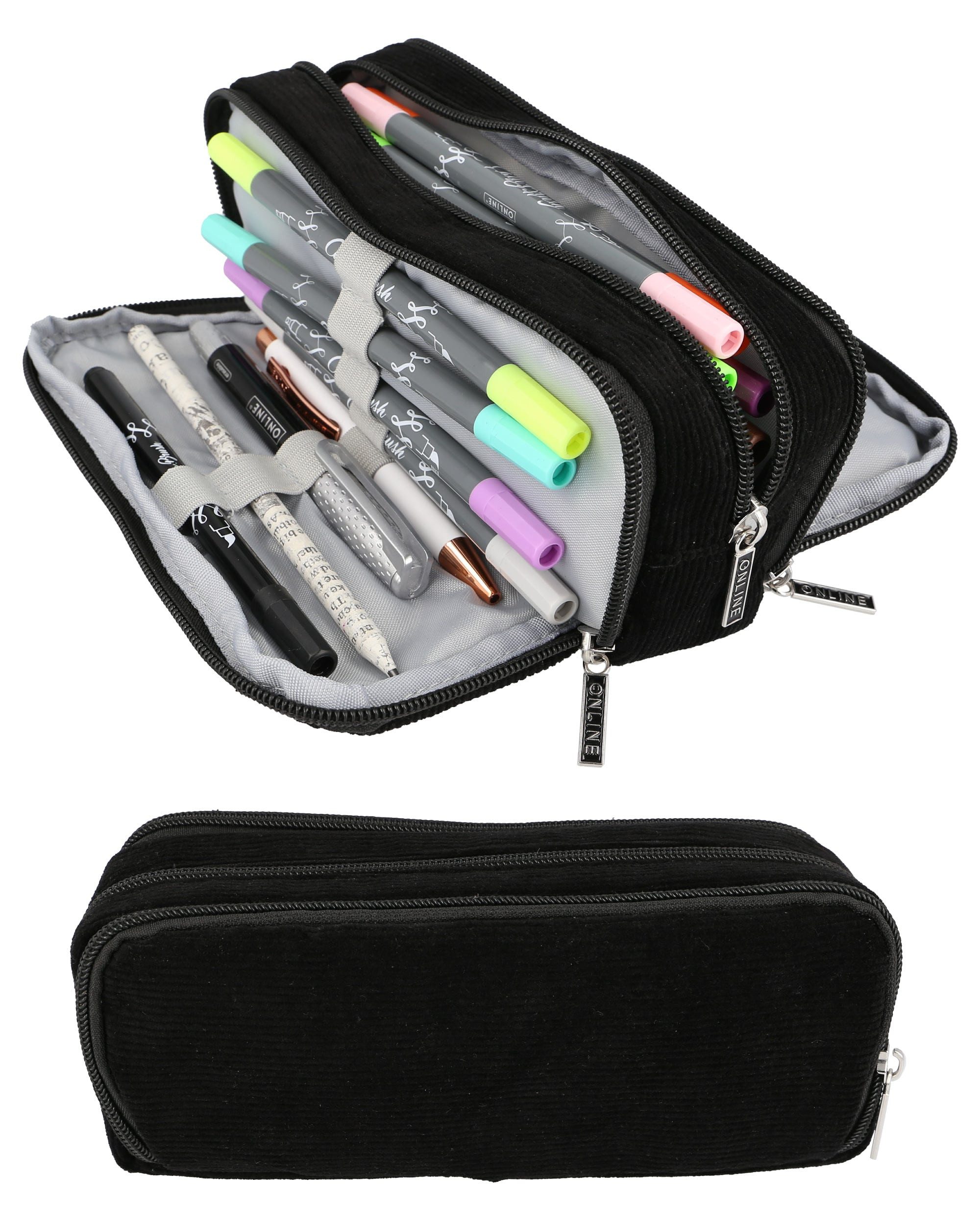 Online Pen Federmäppchen Schlampermäppchen Triple, (Schwarze günstig online kaufen