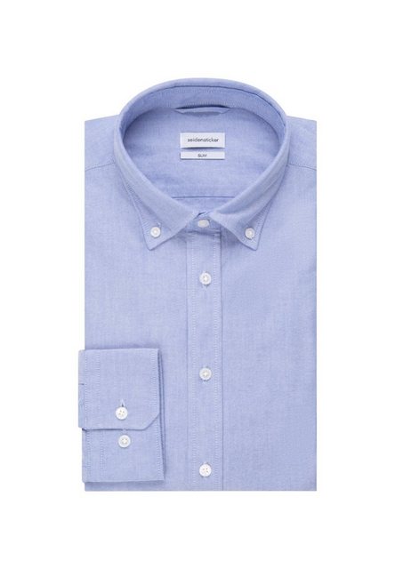 seidensticker Businesshemd "Slim", Slim Langarm Button-Down-Kragen Uni günstig online kaufen