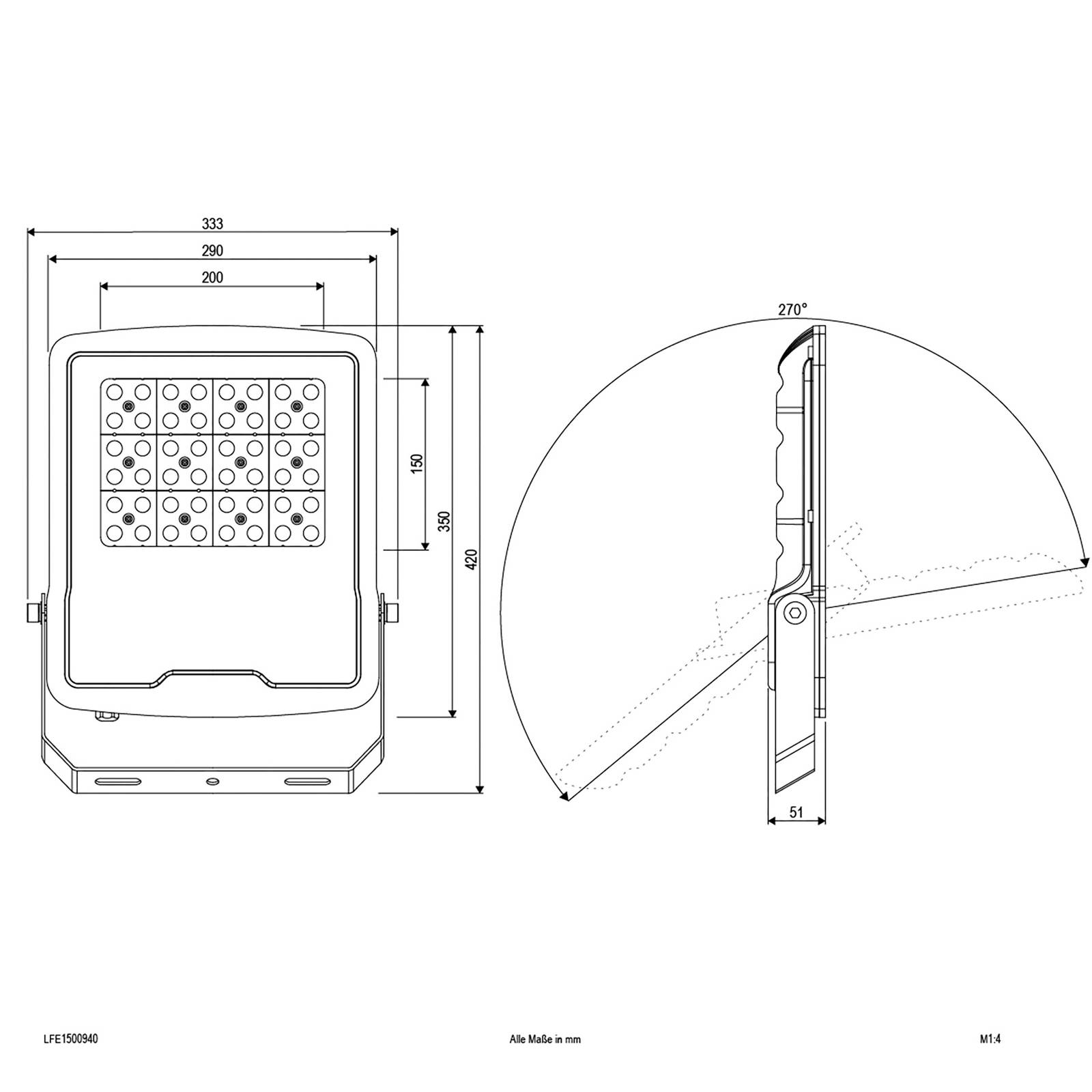 EVN Panthera LED-Außenstrahler IP65 150W 4.000K günstig online kaufen