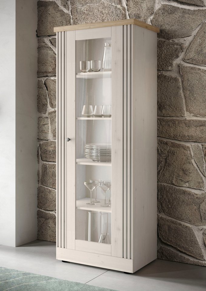 Home affaire Vitrine "Country Höhe 192 cm, Hochschrank mit 1 Tür, Anrichte, günstig online kaufen