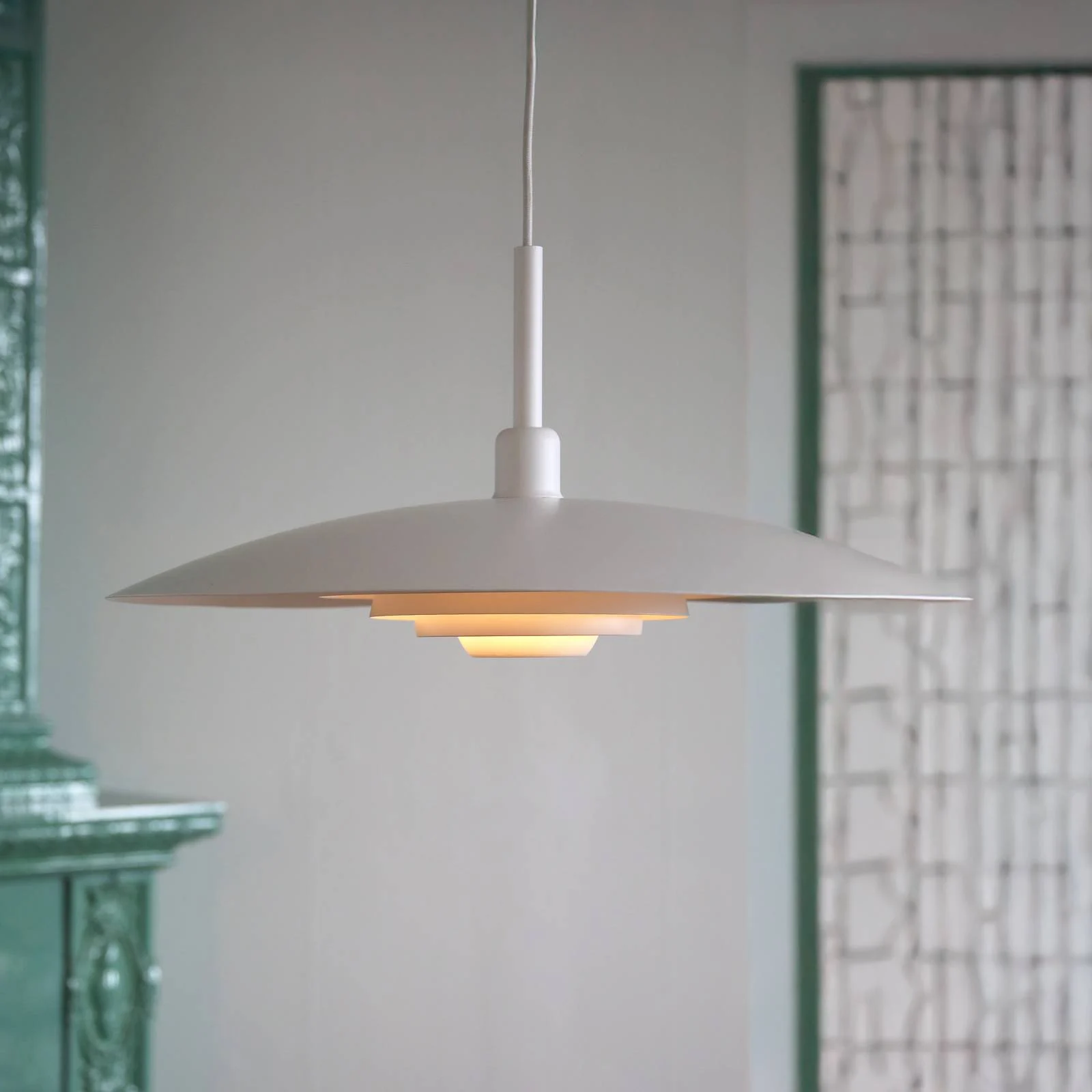 Markslöjd Hängeleuchte Piny, weiß, Ø 57 cm, Metall, E27 günstig online kaufen