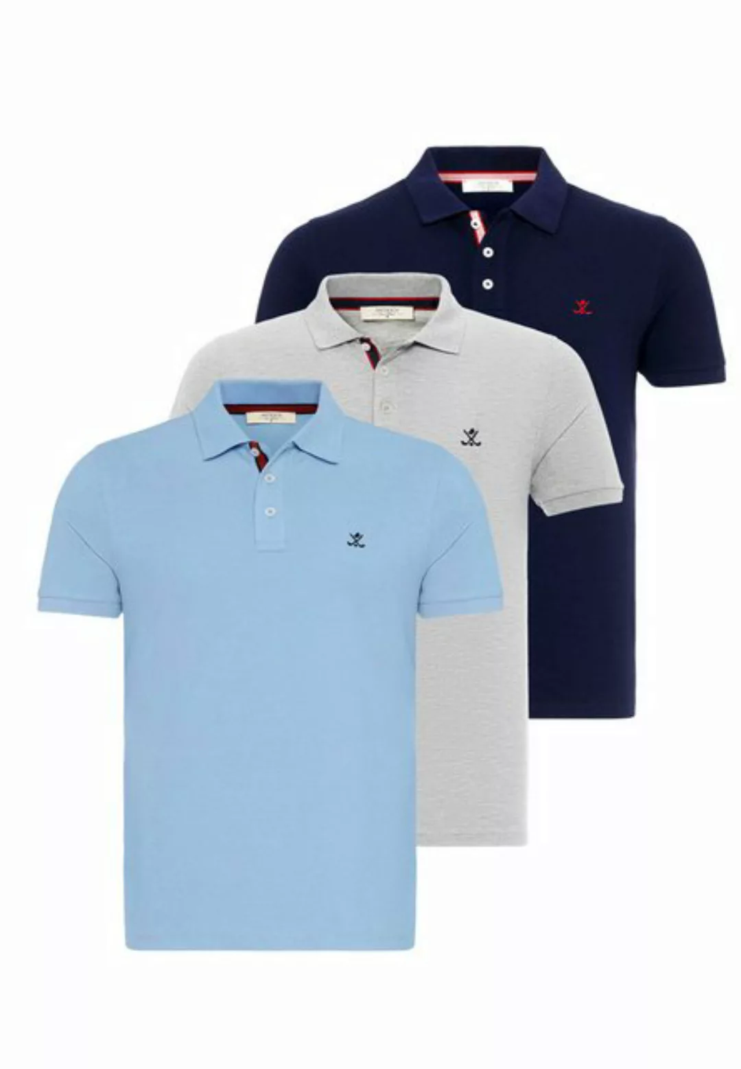 Antioch Poloshirt Elroy - Polo Neck - 3 Pack - Short Sleeve - Regular Fit günstig online kaufen