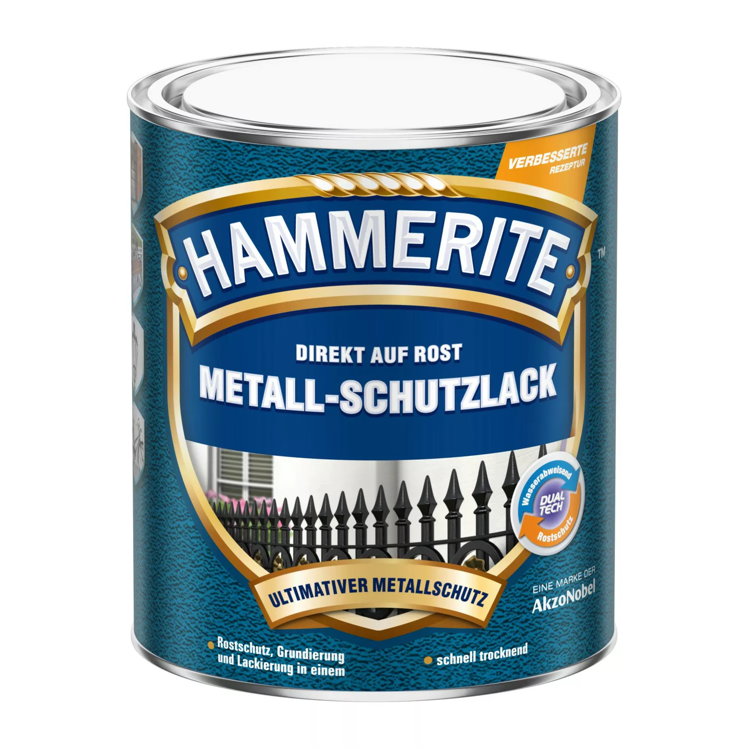 Hammerite Metall-Schutzlack Dunkelgrau Hammerschlag 250 ml günstig online kaufen