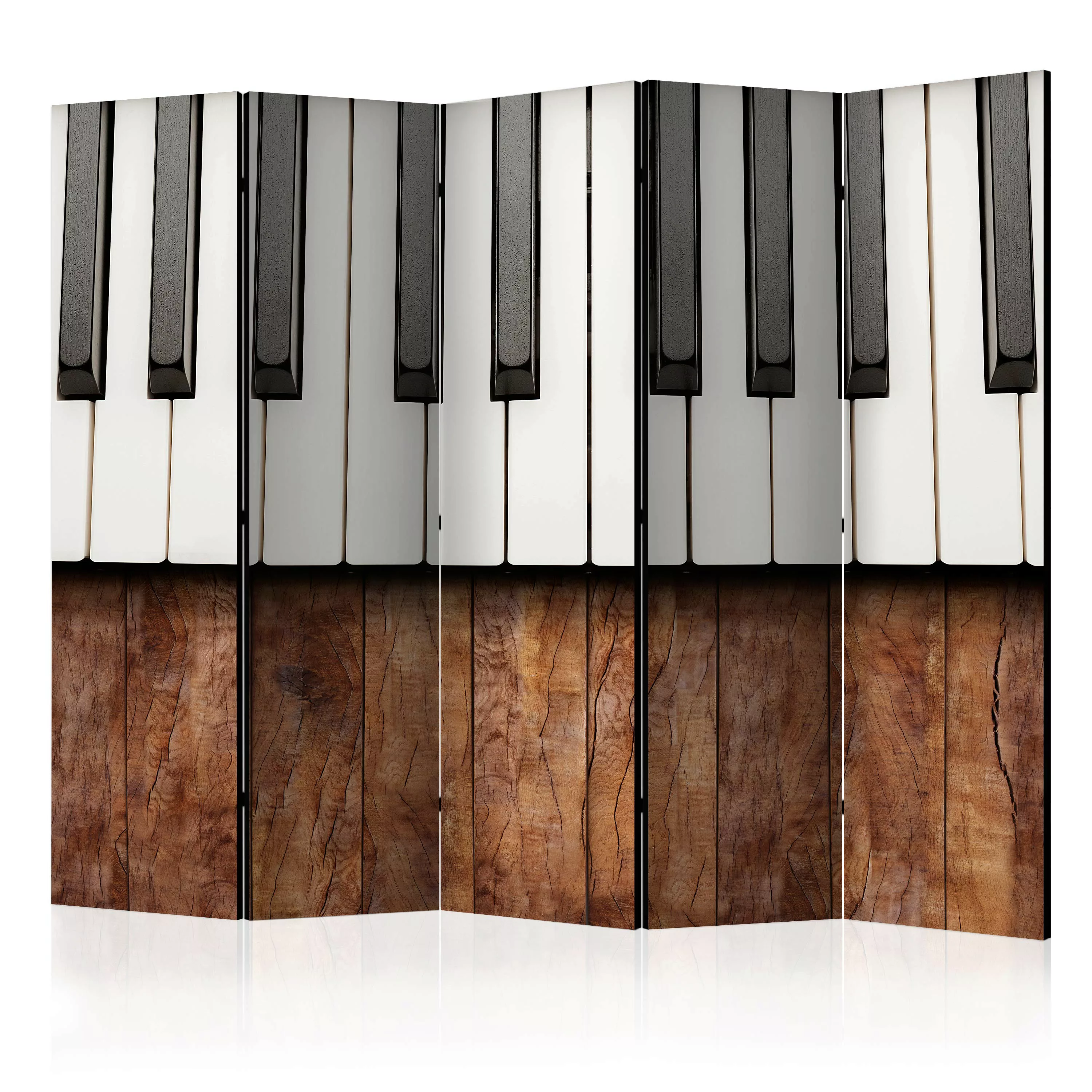 5-teiliges Paravent - Inspired By Chopin - Mahogany Ii [room Dividers] günstig online kaufen