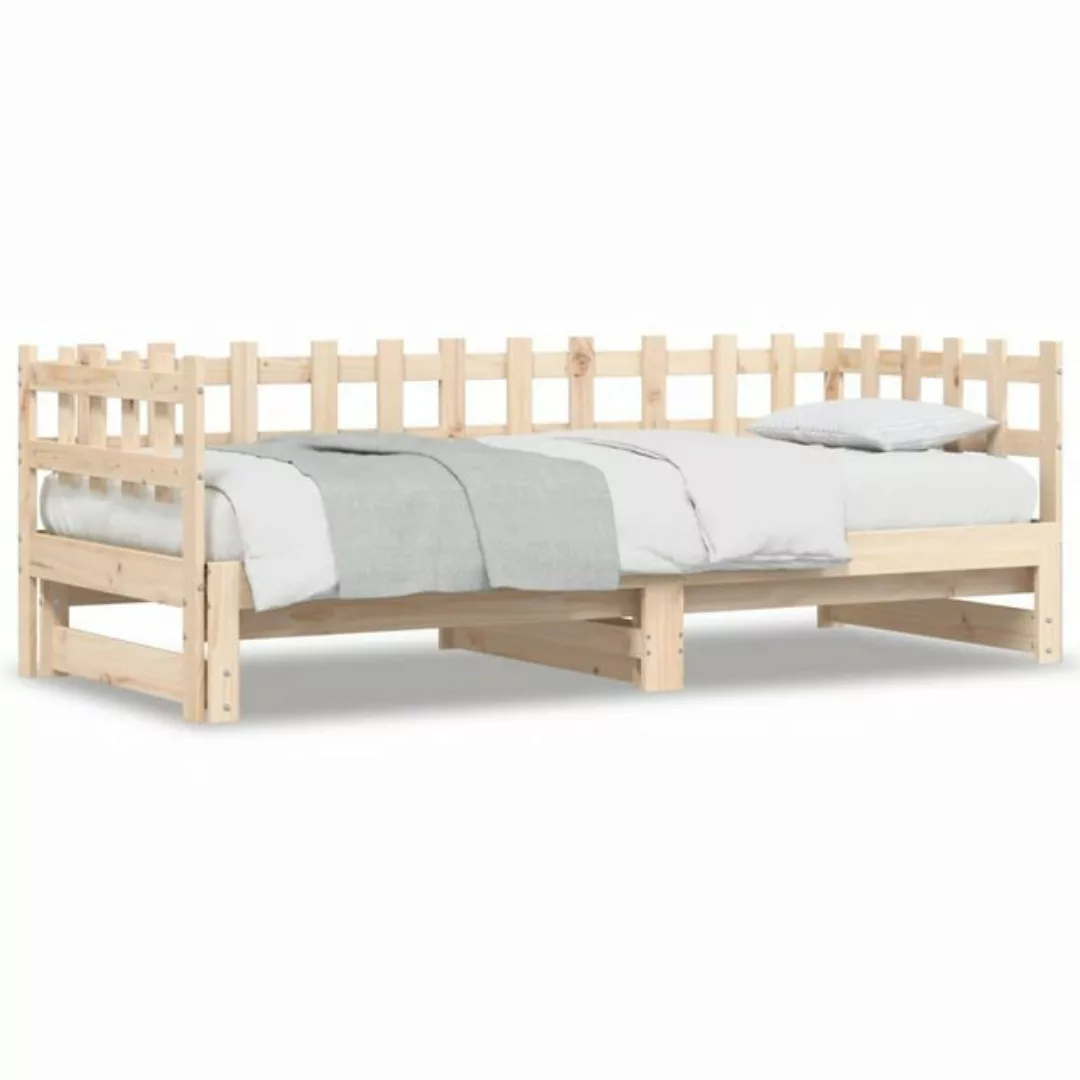 vidaXL Gästebett Gästebett Tagesbett Ausziehbar 2x90x200 cm Massivholz Kief günstig online kaufen