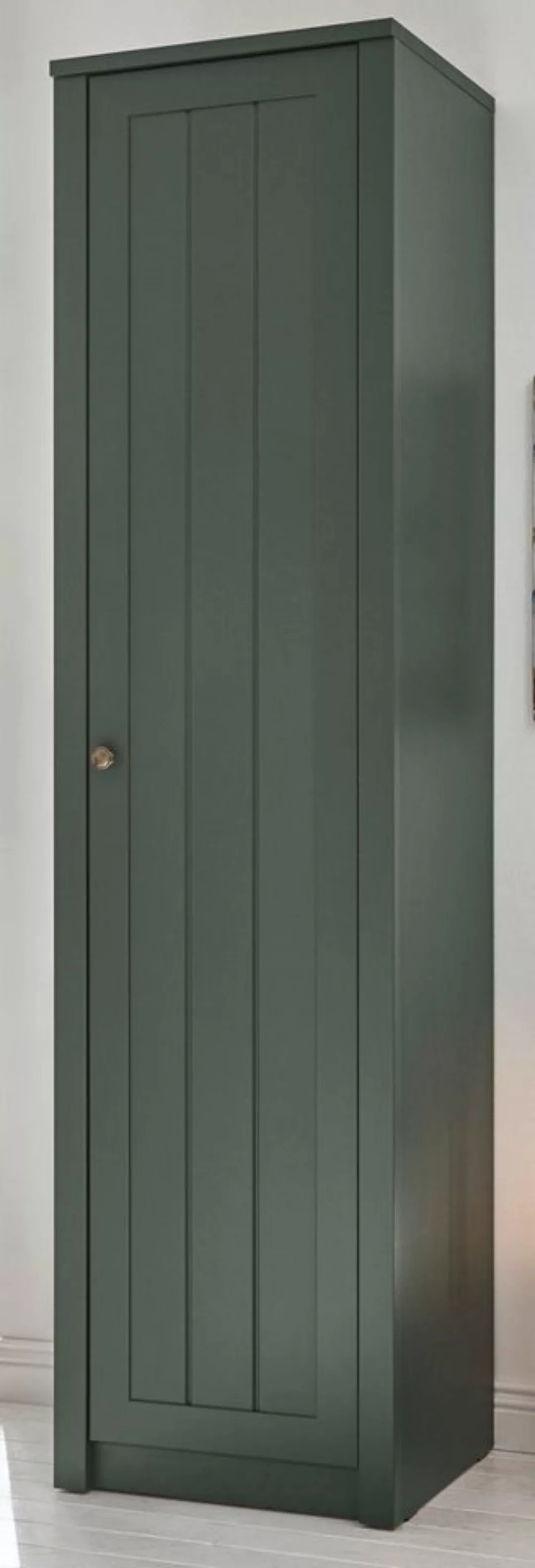 Furn.Design Schuhschrank Forres (Flurschrank in Landhaus grün, 50 x 197 cm) günstig online kaufen