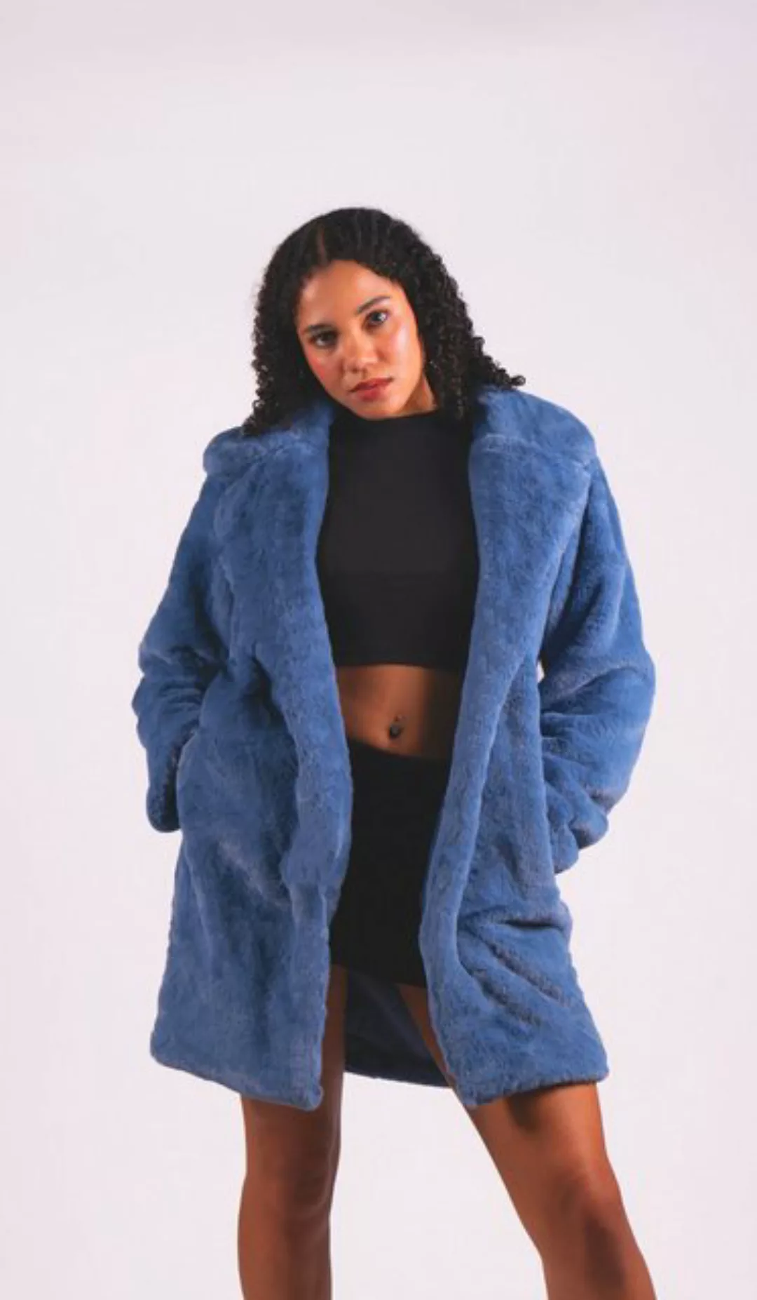 Passioni Fellimitatmantel Oversized Faux Fur Mantel günstig online kaufen