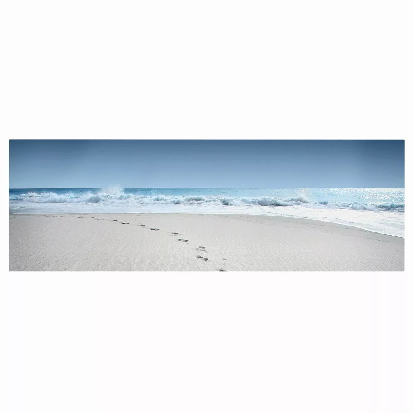Leinwandbild Strand - Panorama Spuren im Sand günstig online kaufen