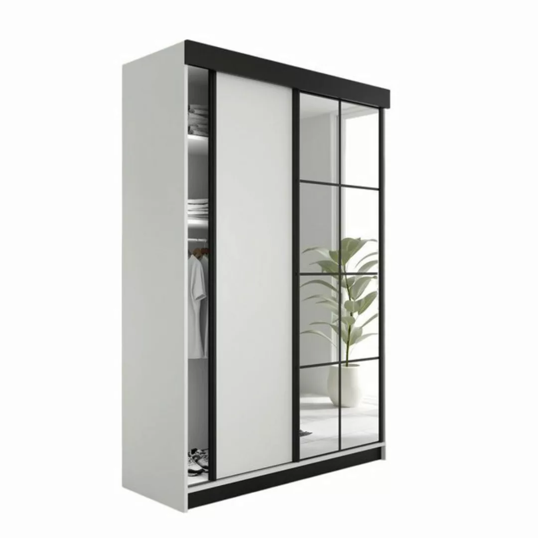 Compleo Schwebetürenschrank Kleiderschrank, 2-türig TULIA, Modern Interieur günstig online kaufen