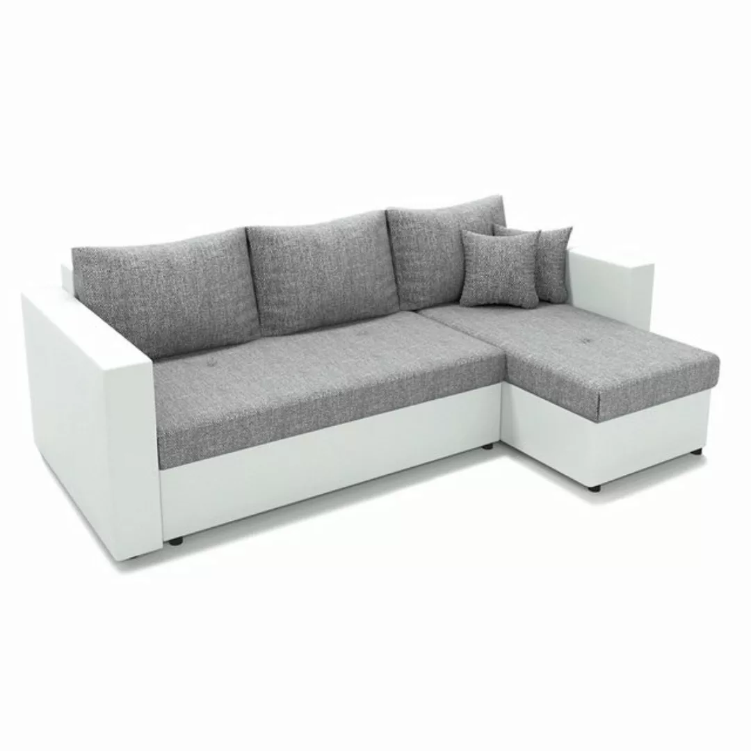 VitaliSpa® Ecksofa, Grau, 224 x 144 cm, mit Bettfunktion günstig online kaufen