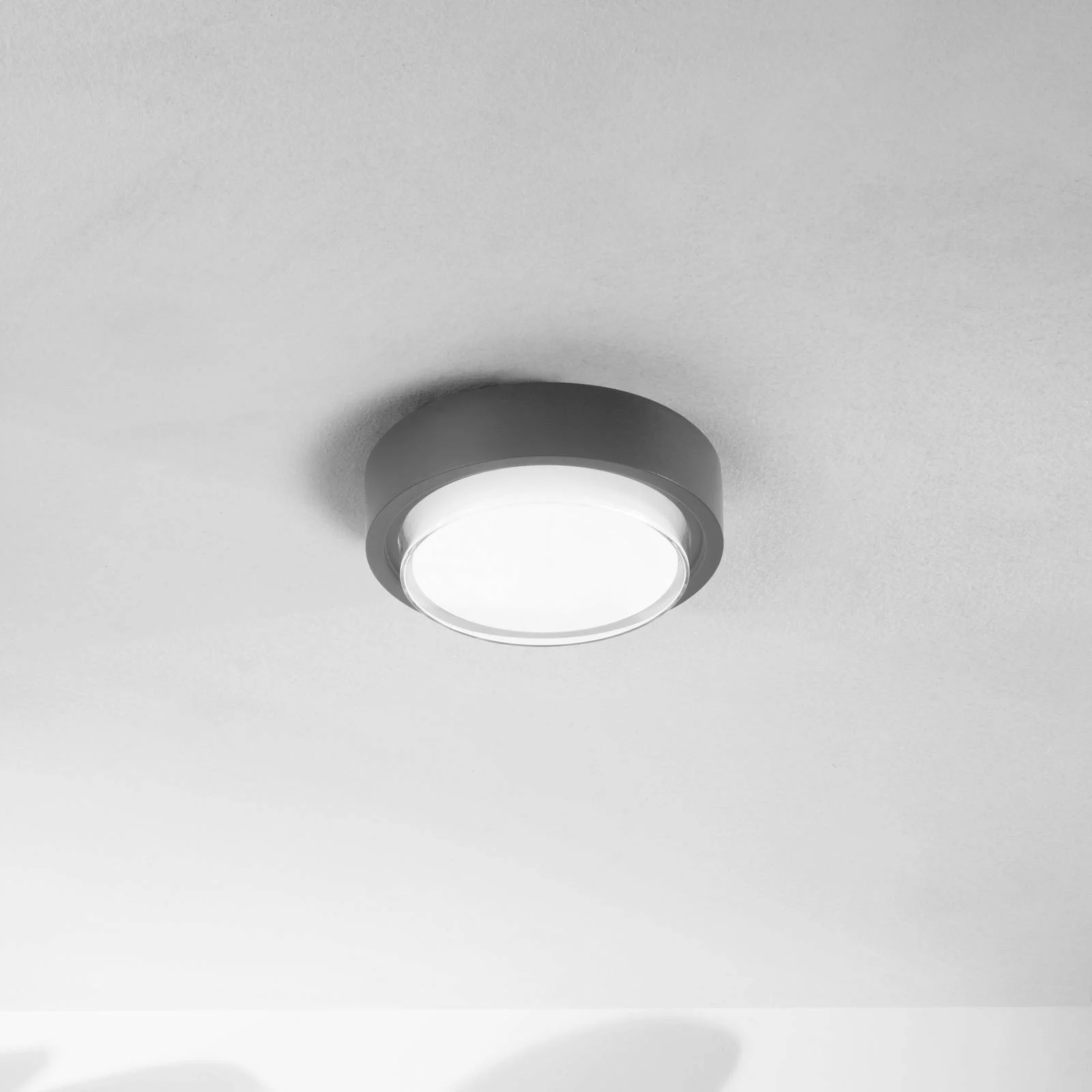 LED-Außendeckenleuchte Owen, dunkelgrau, Metall, 23 cm, IP65 günstig online kaufen