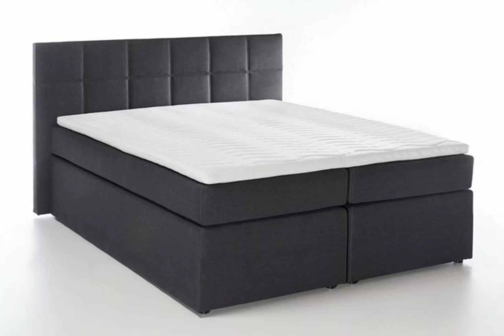 Möbelfreude Boxspringbett Boxspringbett Bea Anthrazit 180x220 cm H2/H3, Ant günstig online kaufen