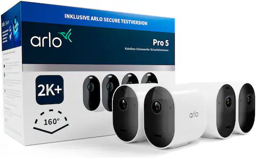 ARLO Überwachungskamera »Pro 5 2K+ Spotlight (4er Set)«, Außenbereich, (Pac günstig online kaufen