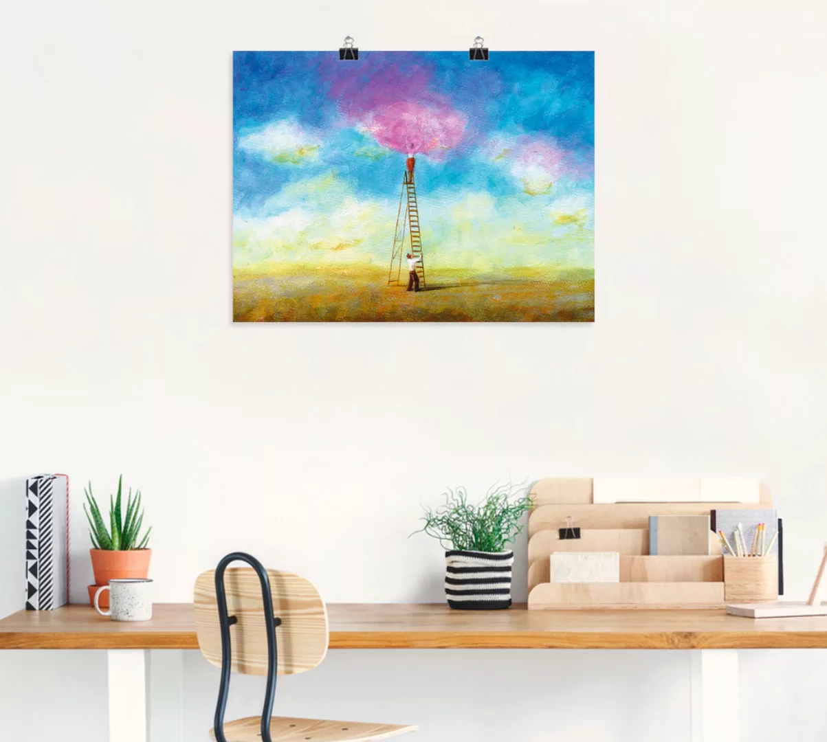 Artland Poster "Rosarote Wolke 1", Paar, (1 St.), als Leinwandbild, Wandauf günstig online kaufen