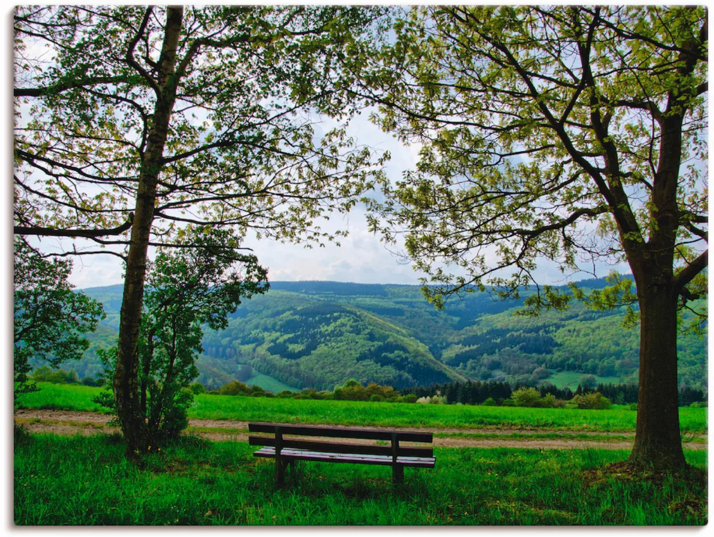 Artland Leinwandbild »Ausblick in den Frühling«, Felder, (1 St.), auf Keilr günstig online kaufen