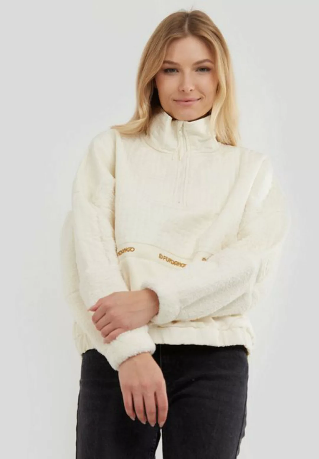 Fundango Sweatshirt Calypso hybrid pullover, fleece, stand up collar, windp günstig online kaufen
