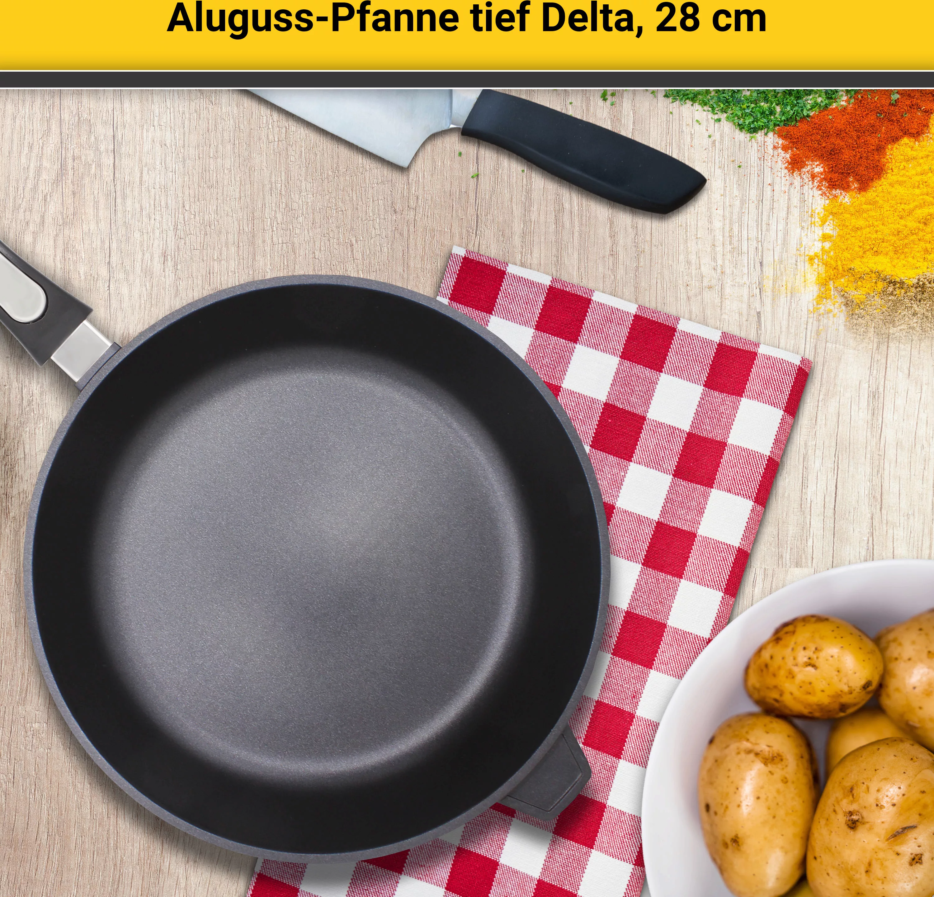 Krüger Bratpfanne »Delta«, Aluminium, (1 tlg.) günstig online kaufen