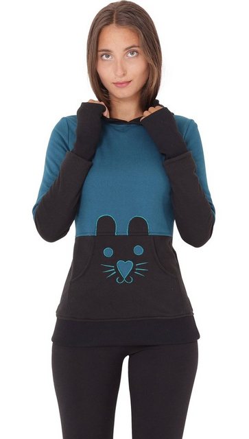 PUREWONDER Kapuzenpullover Hoodie mit Katze dr34 fürs ganze Jahr günstig online kaufen