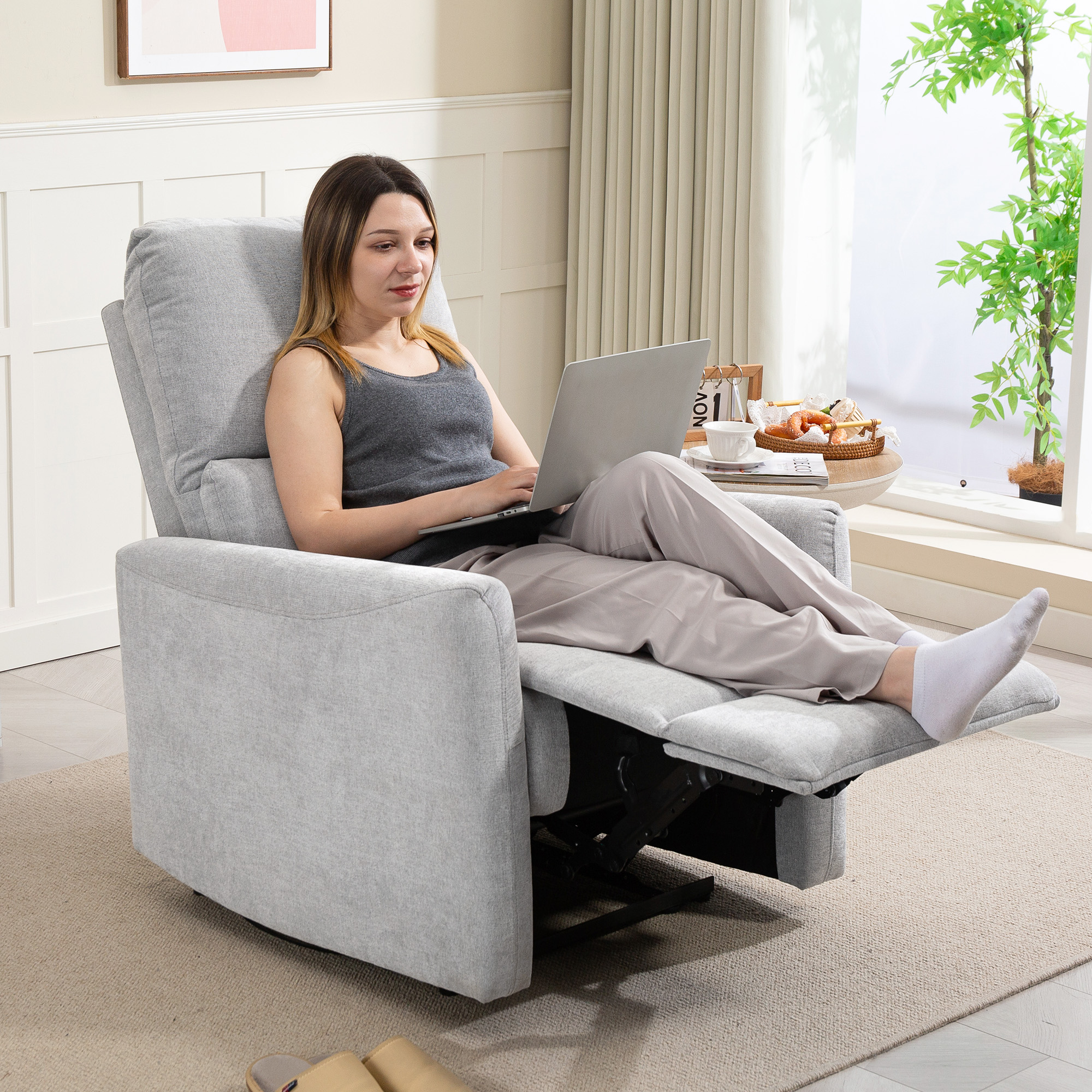 HOMCOM Relaxsessel, manueller Relaxsessel, mit verstellbarer Rückenlehne un günstig online kaufen