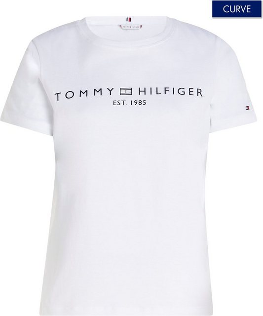 Tommy Hilfiger Curve Rundhalsshirt CRV REG CORP LOGO C-NK SS in größeren Gr günstig online kaufen