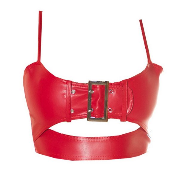 Koucla Crop-Top Lederoptik mit Schnalle, ärmellos günstig online kaufen