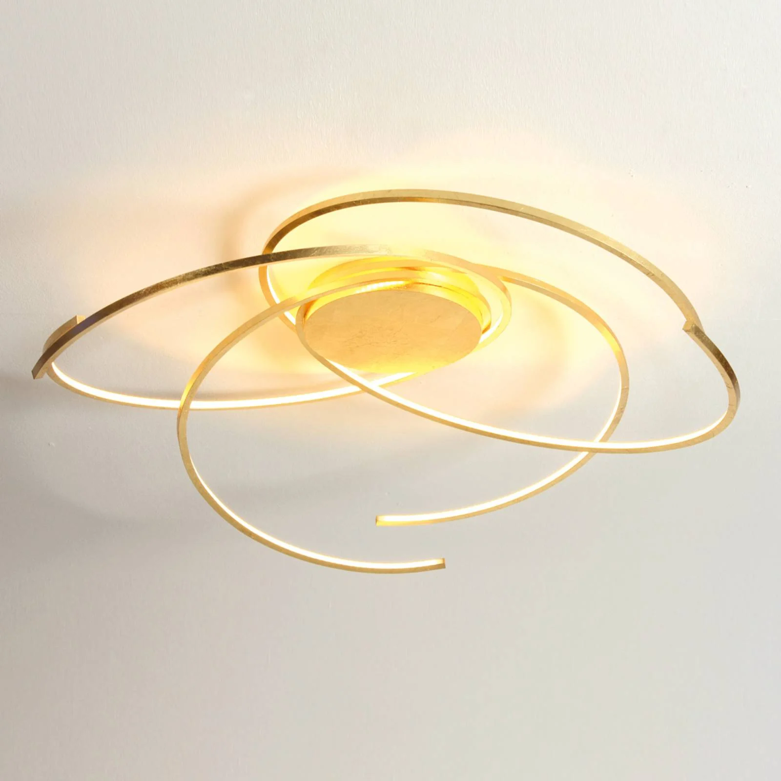 Escale Space - LED-Deckenlampe, 80 cm, Blattgold günstig online kaufen