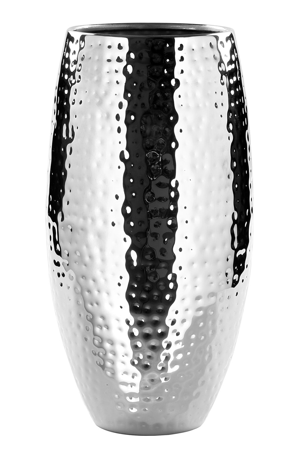 AFRICA hohe Vase silber-gehämmert Ø 14 cm, Höhe 28 cm günstig online kaufen