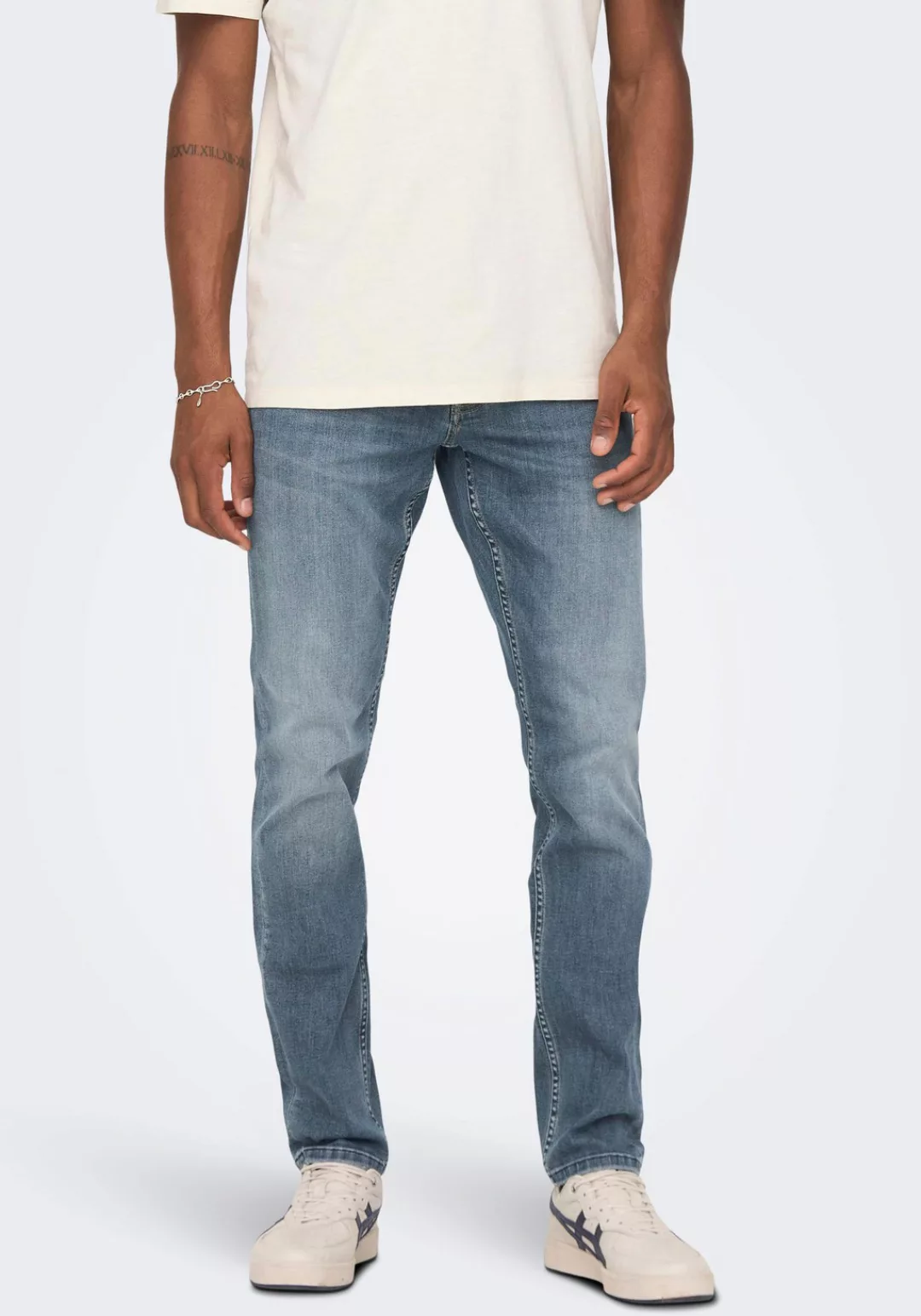 ONLY & SONS Slim-fit-Jeans "OS ONSLOOM SLIM BLUE GREY 40", mit Destroyed Ef günstig online kaufen