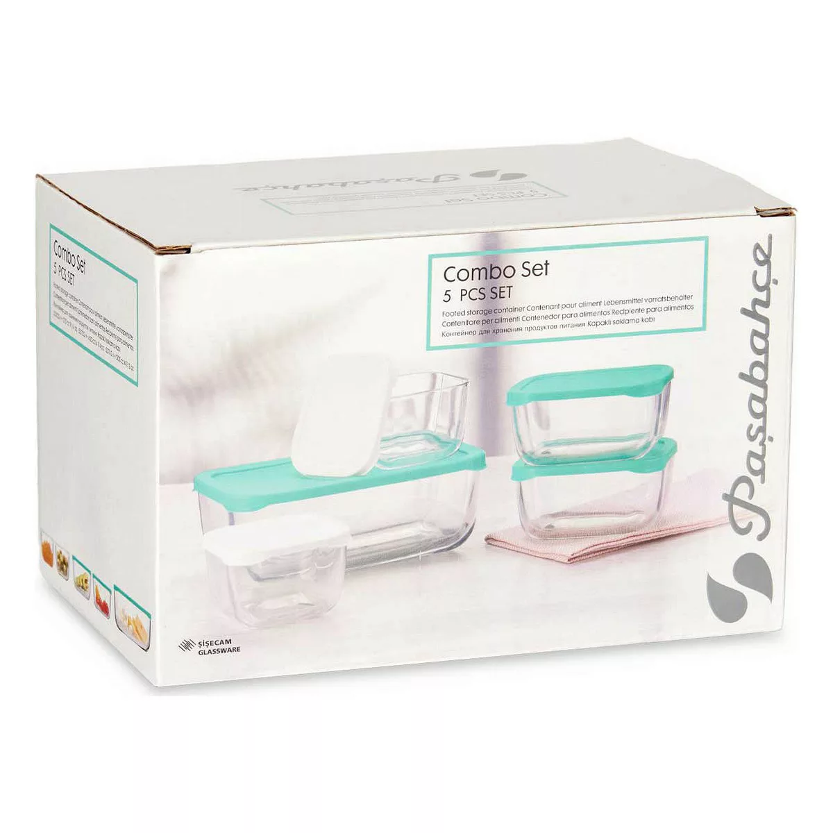 Lunchbox-set 5 Stücke Kunststoff Glas günstig online kaufen