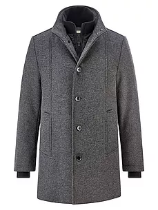 Lange Woll-Jacke CALAMAR grau günstig online kaufen