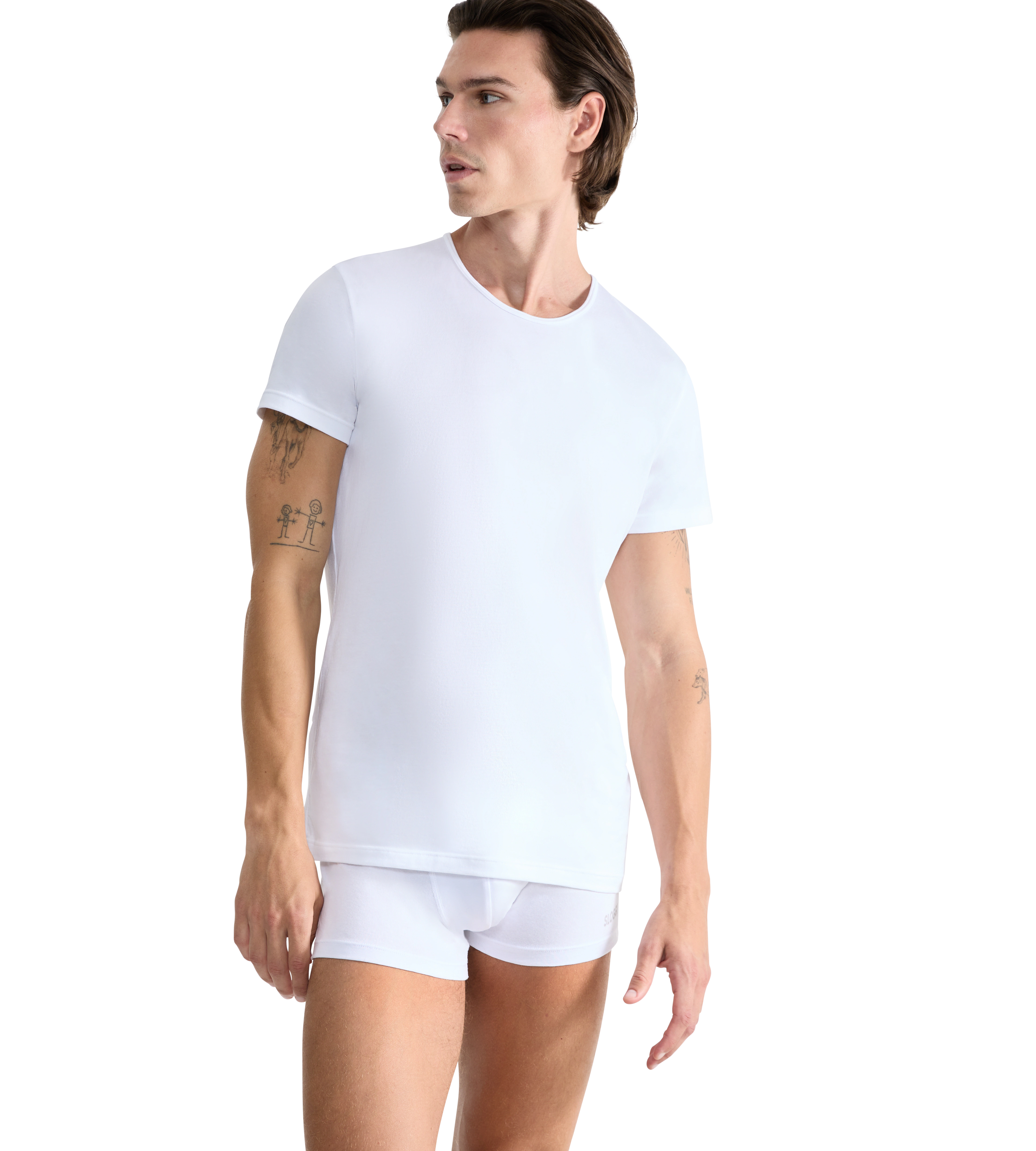 sloggi Unterhemd "Men 24/7", (2er Pack), tiefer Rundhals-Ausschnitt, Kurzar günstig online kaufen