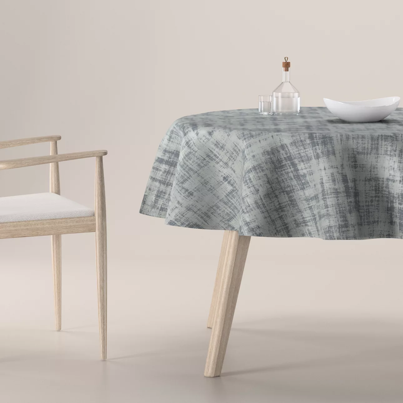 Runde Tischdecke, grau, Velvet (704-32) günstig online kaufen