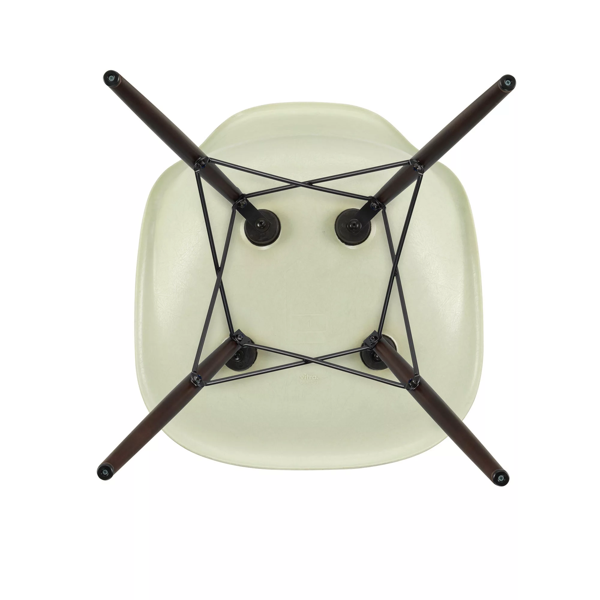 Vitra - Eames Fiberglass Side Chair DSW Ahorn dunkel - Pergament/Sitzschale günstig online kaufen