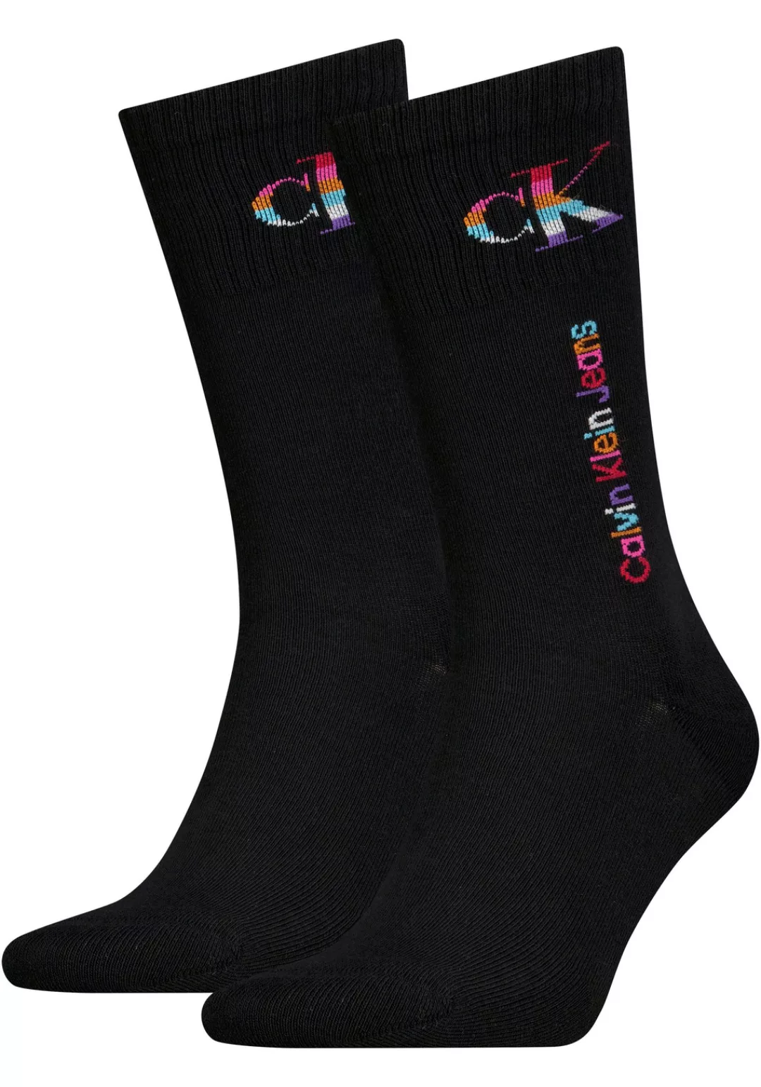 Calvin Klein Jeans Socken, (Packung, 2er-Pack), mit Regenbogen-Logo günstig online kaufen