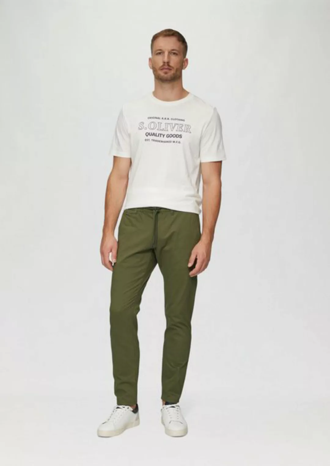 s.Oliver Stoffhose Regular Fit: Chino mit Gummizug Durchzugkordel günstig online kaufen