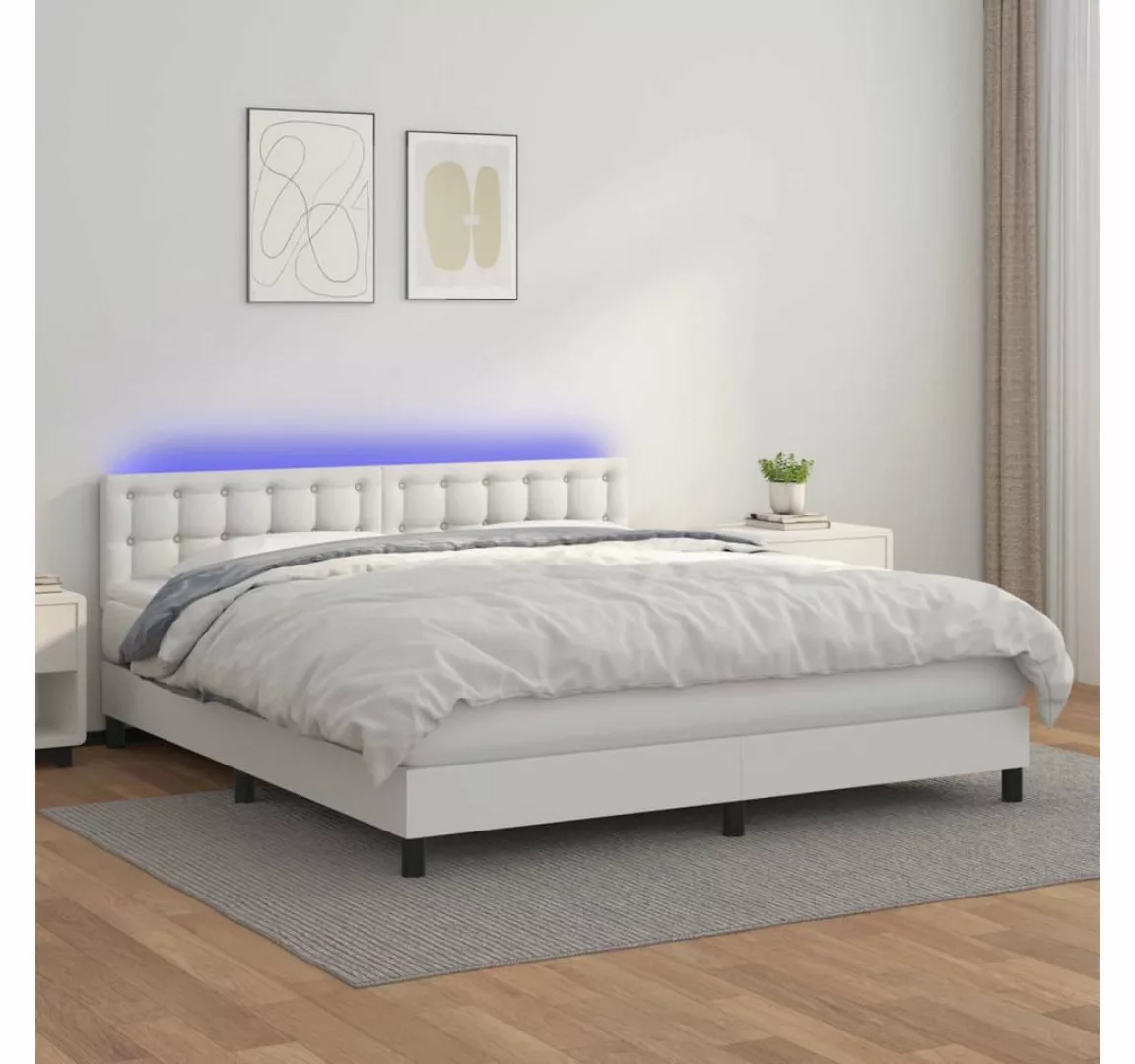 vidaXL Boxspringbett Bett Boxspringbett mit Matratze & LED Kunstleder (180 günstig online kaufen