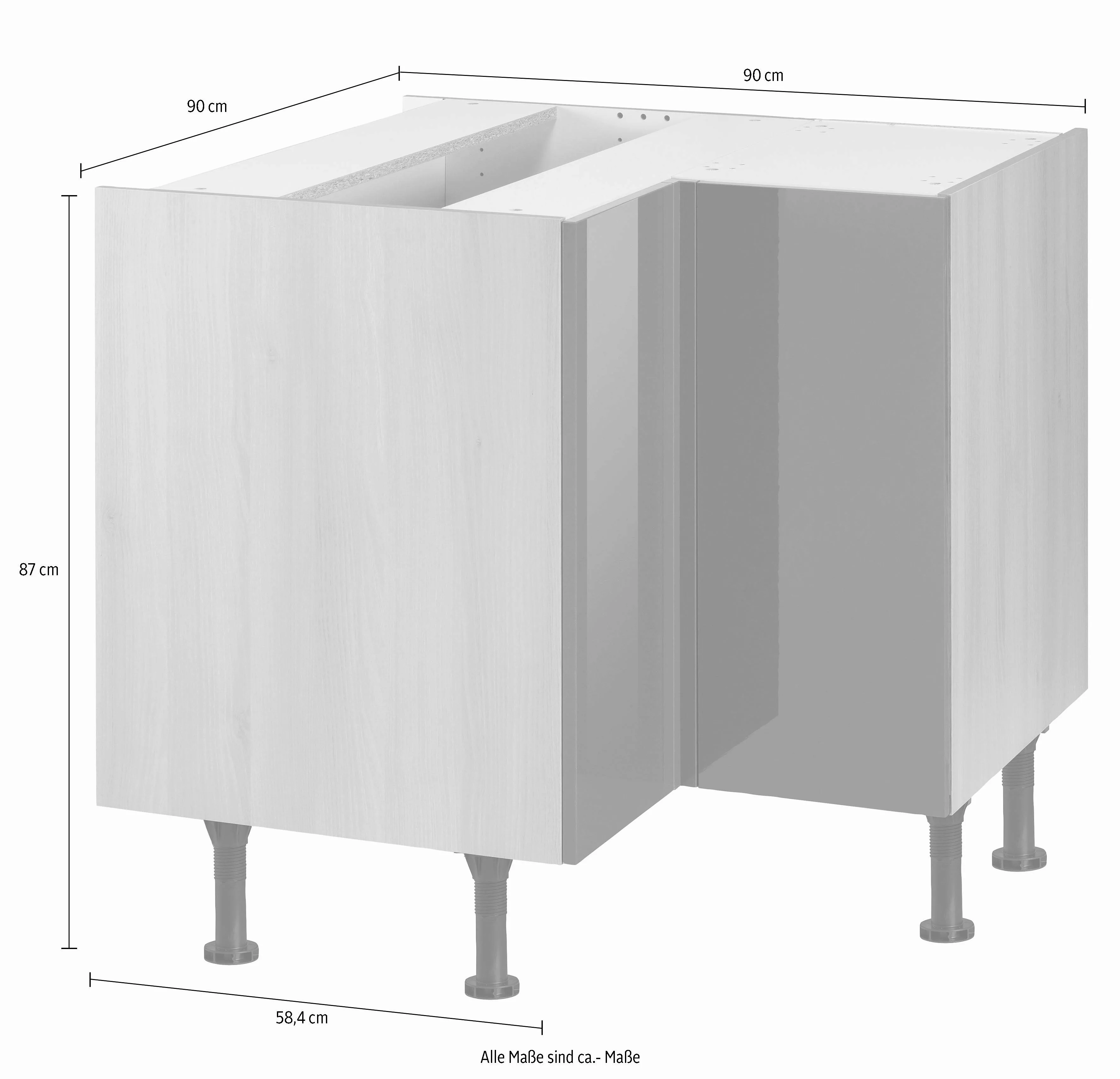 OPTIFIT Eckunterschrank "Bern", Breite 90x90 cm, mit Tür, höhenverstellbare günstig online kaufen