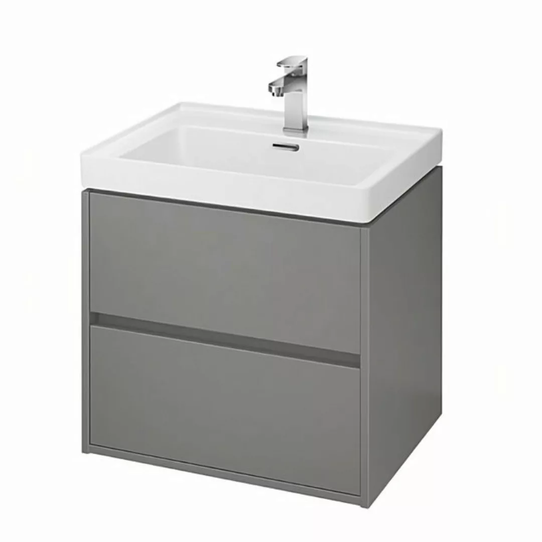KOLMAN Waschbeckenunterschrank Badmöbel Set CREA 60 Badezimmerschrank mit S günstig online kaufen