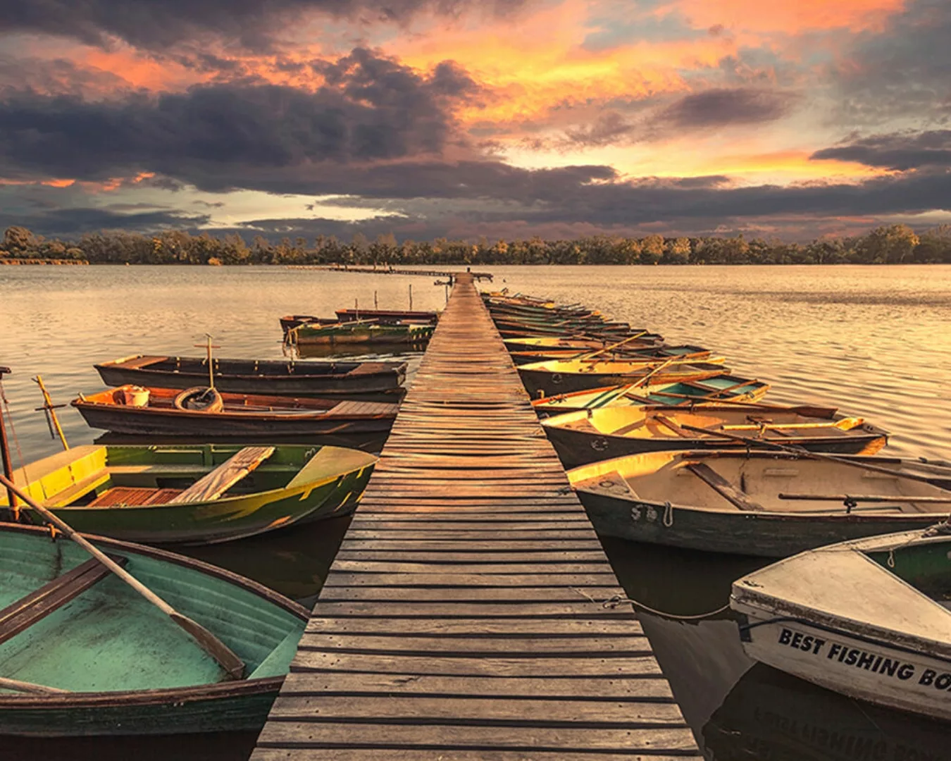 Fototapete "Landing Stage" 4,00x2,67 m / Strukturvlies Klassik günstig online kaufen