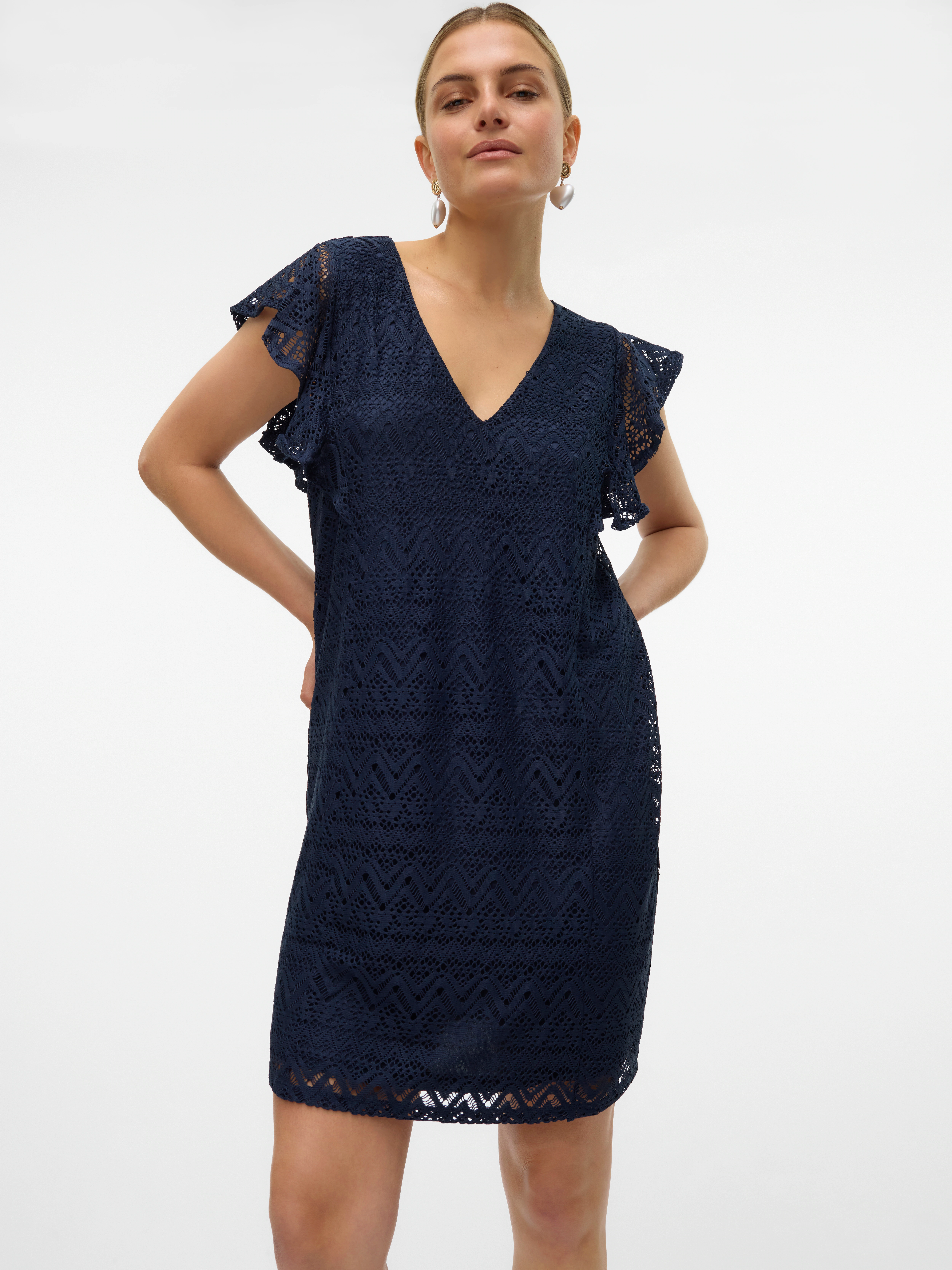 Vero Moda Minikleid "VMMAYA SHORT FRILL DRESS JRS SPE" günstig online kaufen