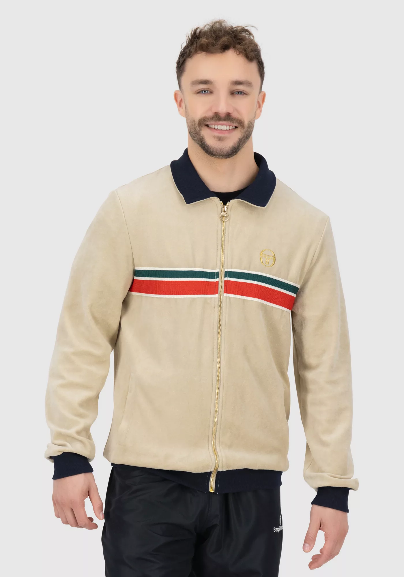 Sergio Tacchini Trainingsjacke "SPENCER VELOUR TRACK TOP Herren", ohne Kapu günstig online kaufen